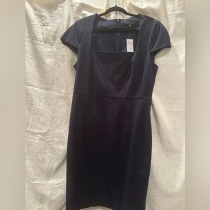 Banana Republic navy blue cap sleeve sheath dress size 16